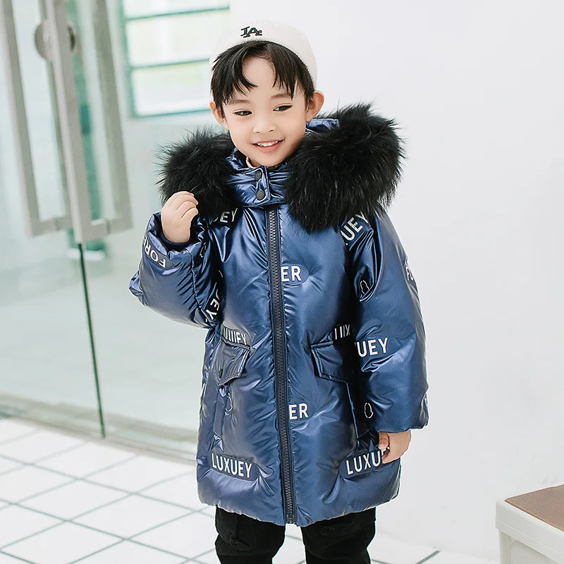 Chinese Factory Glossy 90% White Duck Down Down Jacket Kids Winter Warm Down Jackets for Boys