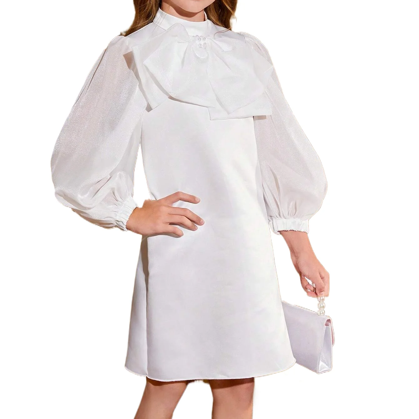 Шифоновое платье из органзы для девочек с цветами для свадьбы, вечеринки, первого причастия, платья для маленьких невест, платье для подружки невесты