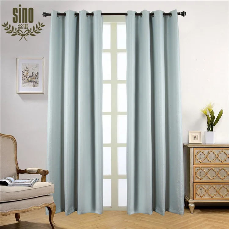 
Wholesale grommet woven blackout linen look door curtain 