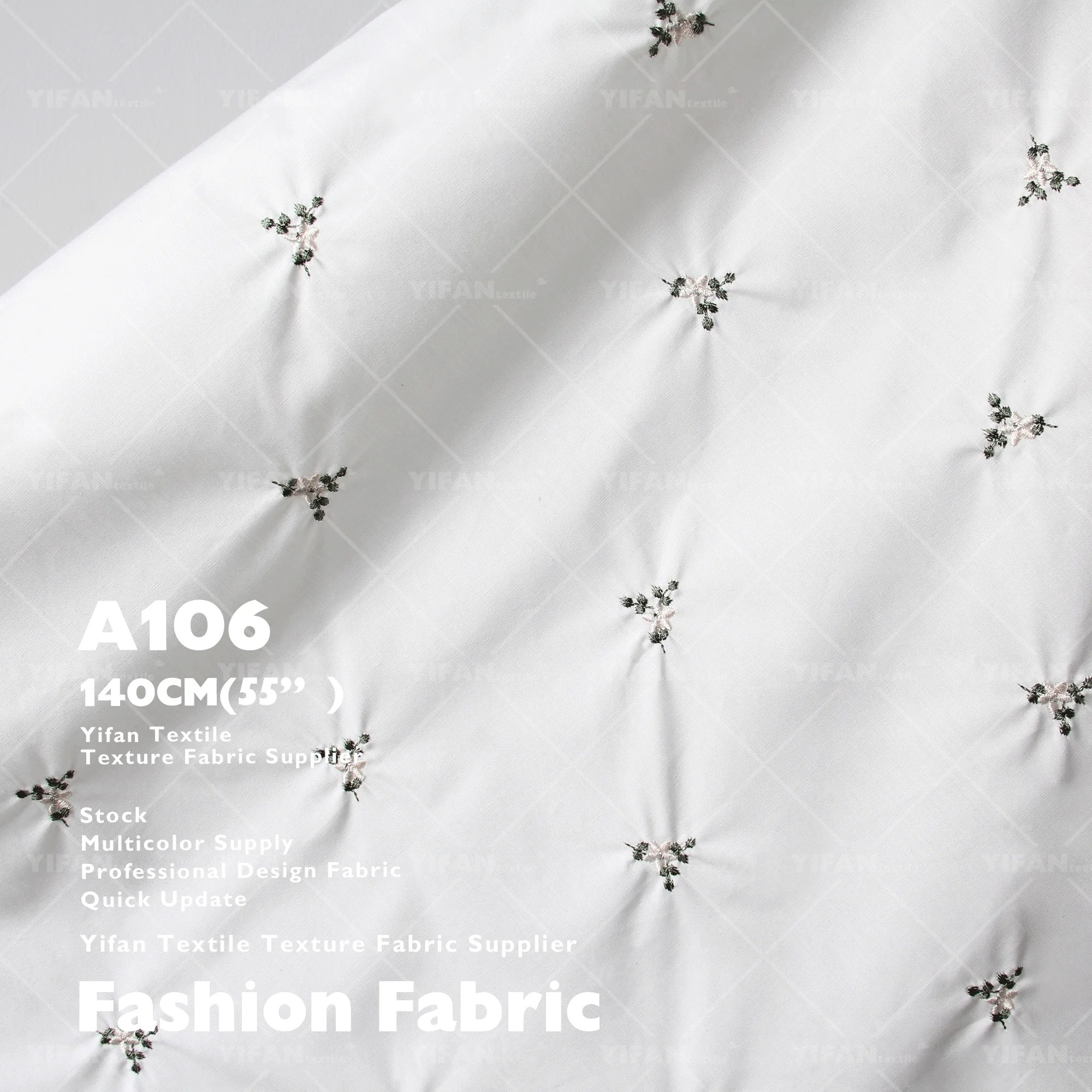 Pastoral Style Exquisite High Density Soft Breathable Cotton Embroidery Cloth For Dress Shirt Children Clothing