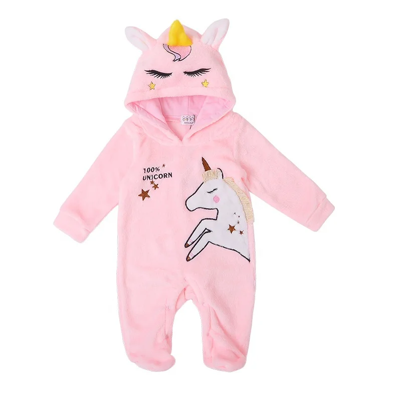 Baby Clothes Autumn And Winter Models New Newborn One-piece Baby Outing Clothes Romper Infant Flannel Crawl Clothes Cute