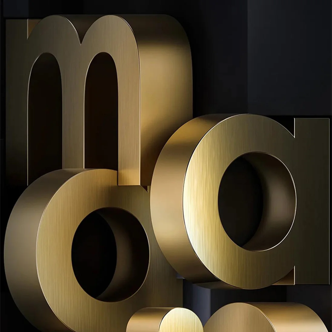 Premium Custom Metal Letters in Titanium Brushed Stainless Steel for Storefront Branding