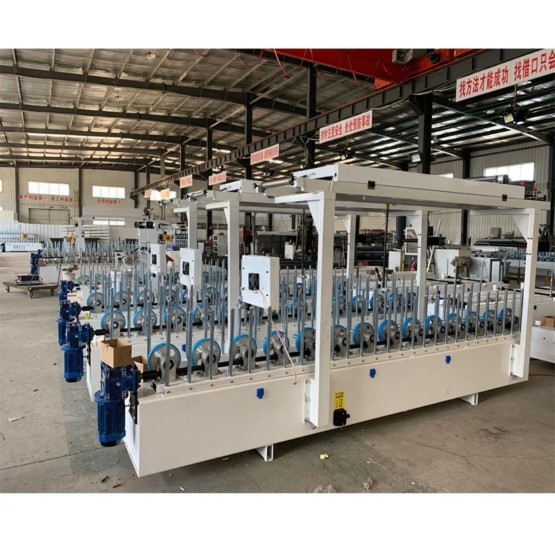 BXW300C woodworking machinery cold glue wpc upvc profile wrapping machine