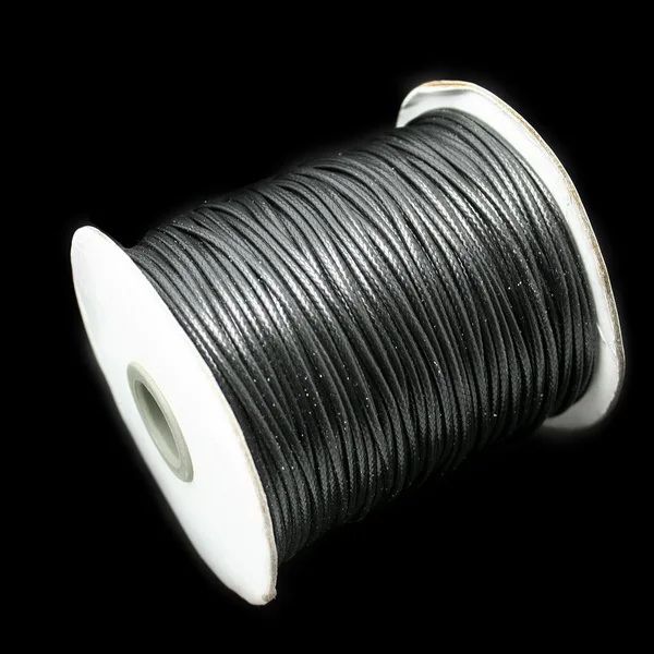 Black Waxed Cotton Roll Cord Waxed Thread Cord String Strap c For Jewelry Making Supplies Wholesale