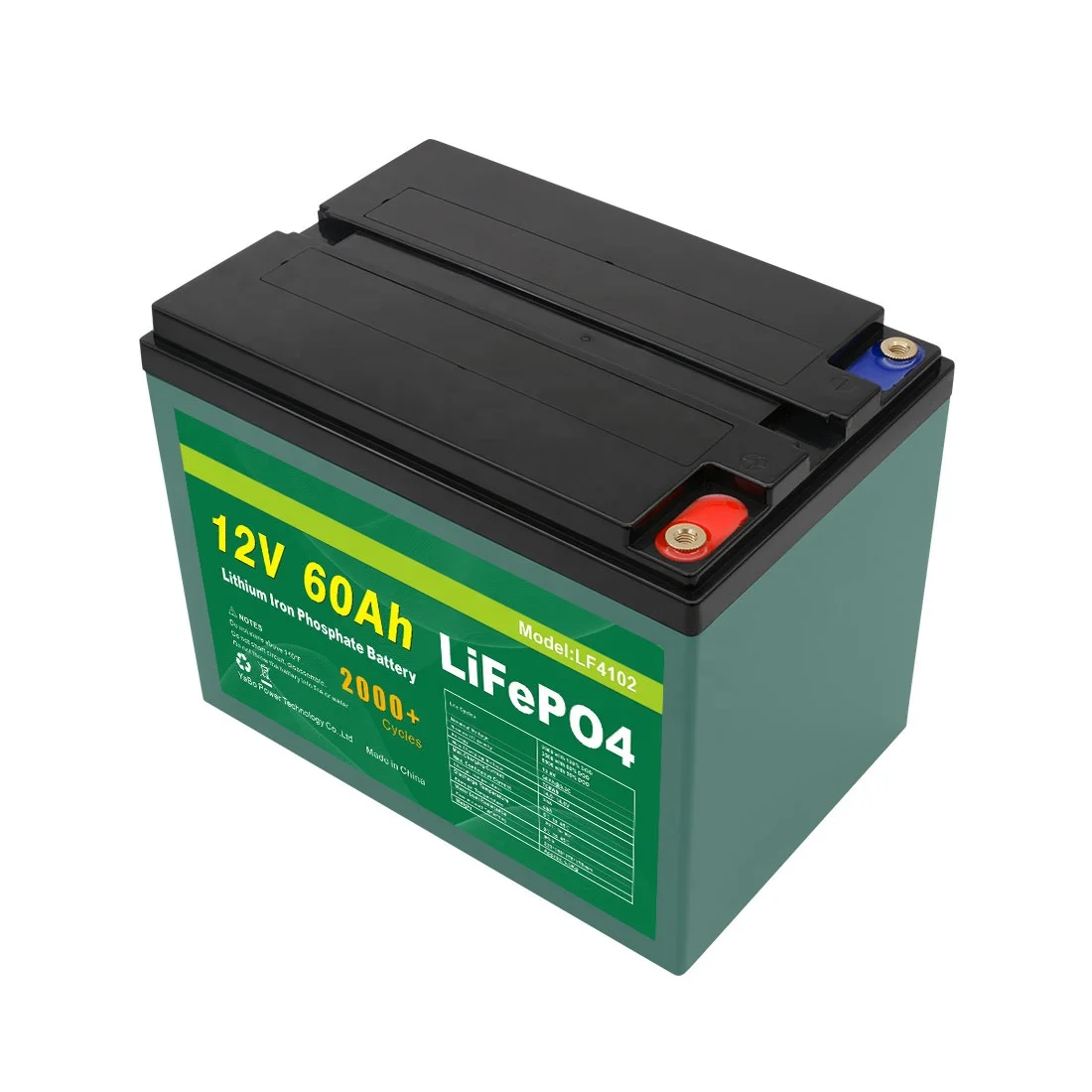 
High Quality Rechargeable 4S10P Deep Cycle Solar Lithium 12V 60Ah LiFePO4 Battery 