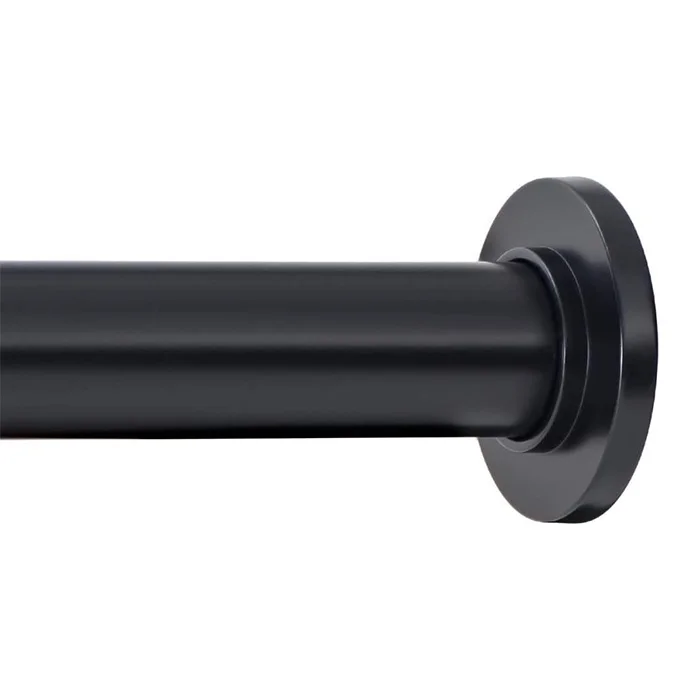 Black adjustable shower curtain rod for bathroom Shower Curtain Rod 43-73 Inches Matte Black, shower curtain pole