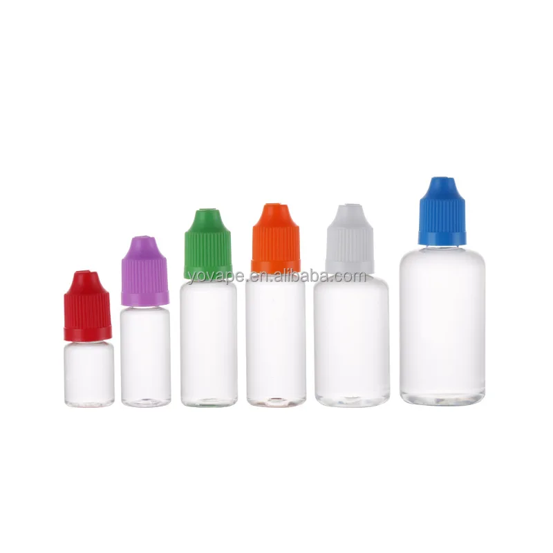 Squeeze Clear Pet Eye Drop Bottle Plastic Sample 3ml 5ml 10ml 15ml 20ml 30 ml 1 oz  For Oil Juice With Child Proof Lid/Cap
