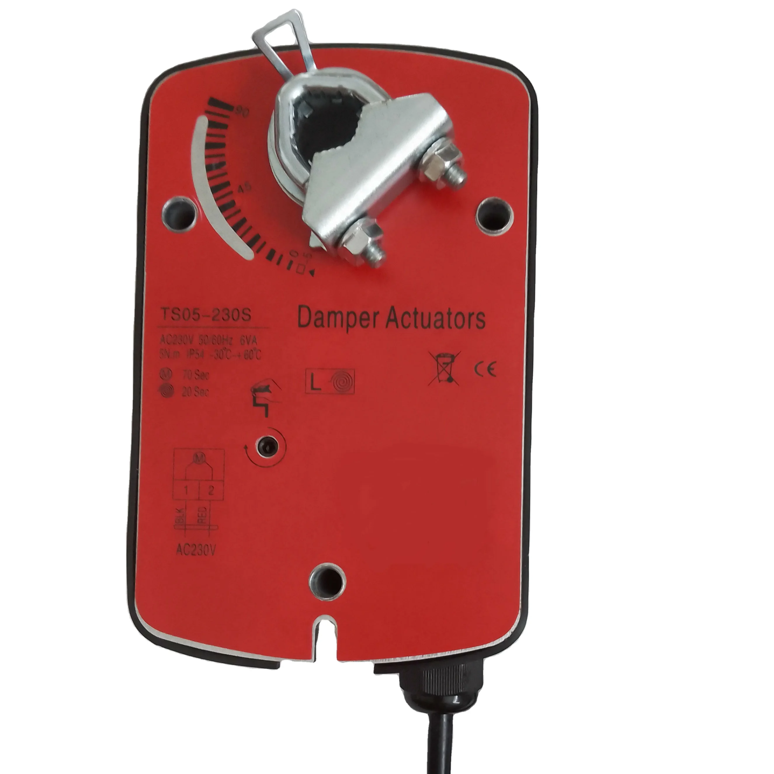 230V 5Nm spring-return brake ventilation actuator for damper