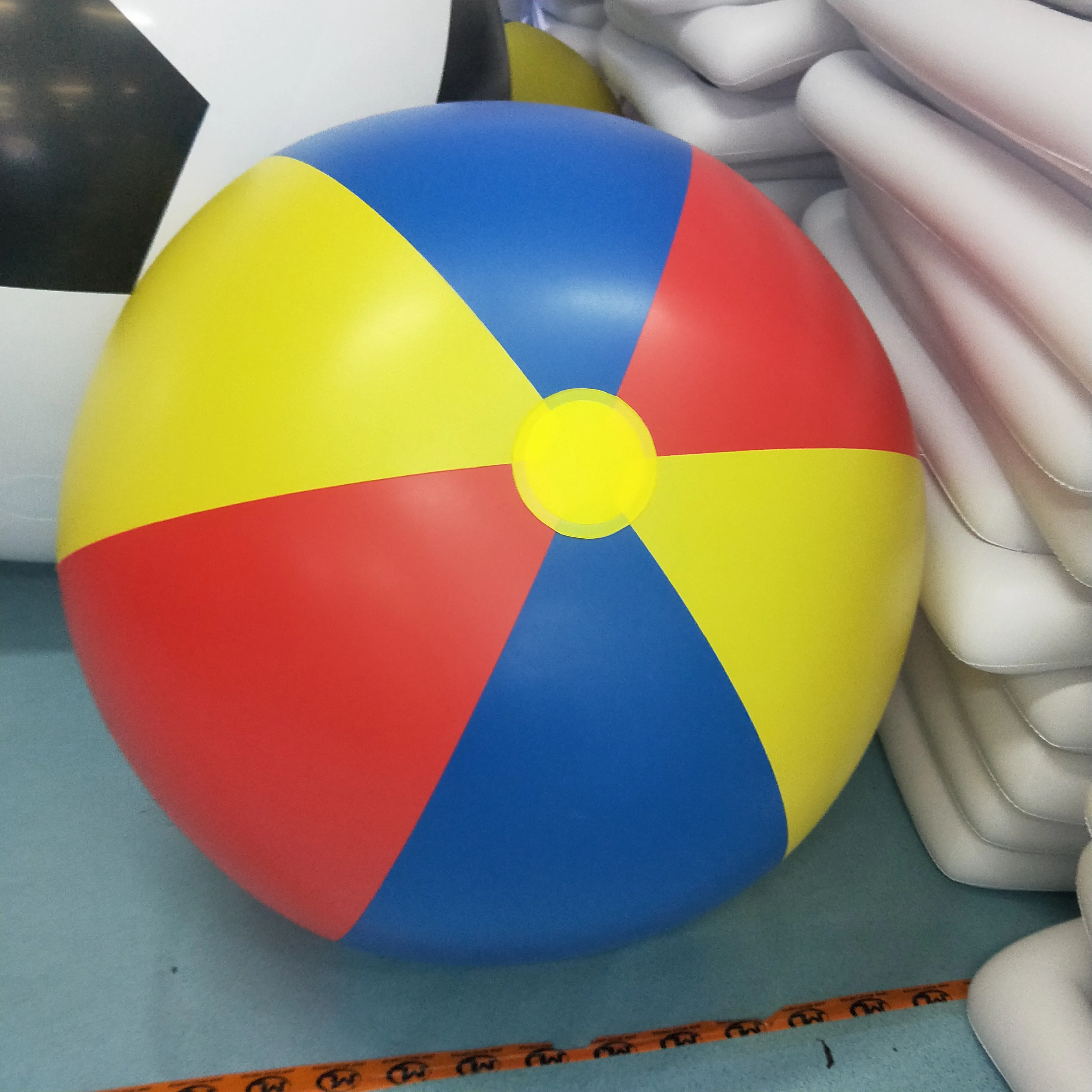 rainbow giant inflatable pole to pole beach ball in stock