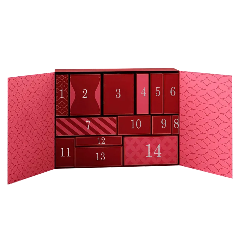 Custom 14 Days Countdown Calendar Valentine Boxes Adult Valentine Gift Set Packaging Box Advent Calendar For 2023 San Valentin