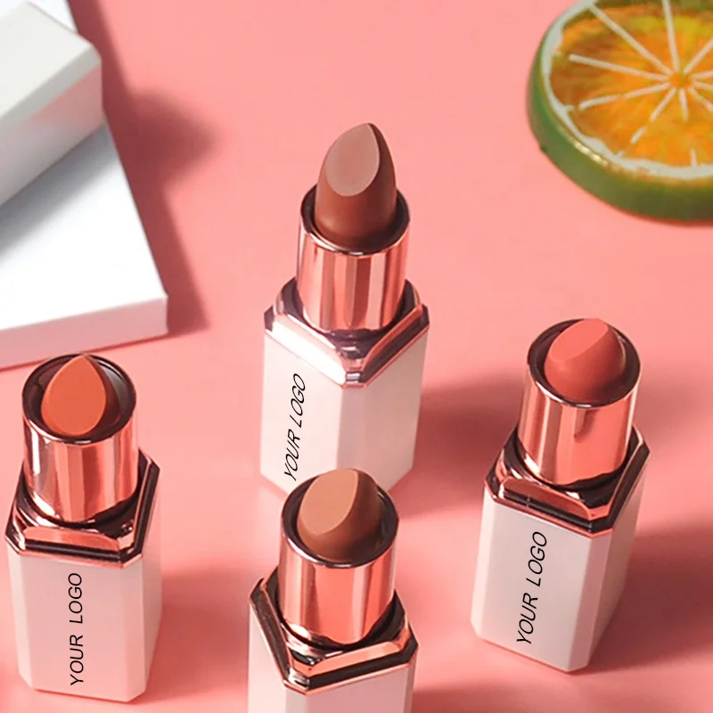 High Pigment Vegan Custom Logo Lip Stick Makeup Products Waterproof Matte Lipstick