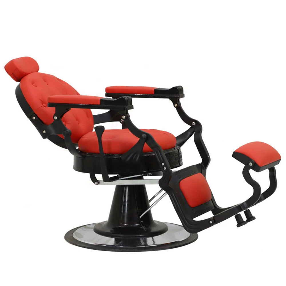 wholesale price custom salon reclining hydraulic pump vintage red barber shop chair for men