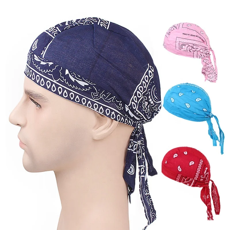 Custom polyest headscarf printed party pirate hat Unisex good quality cotton bandana