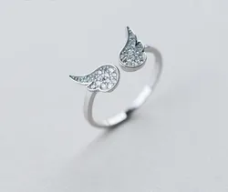 Wholesale New design 925 Sterling Silver Travel Dream Plane Adjustable Finger Rings For Women