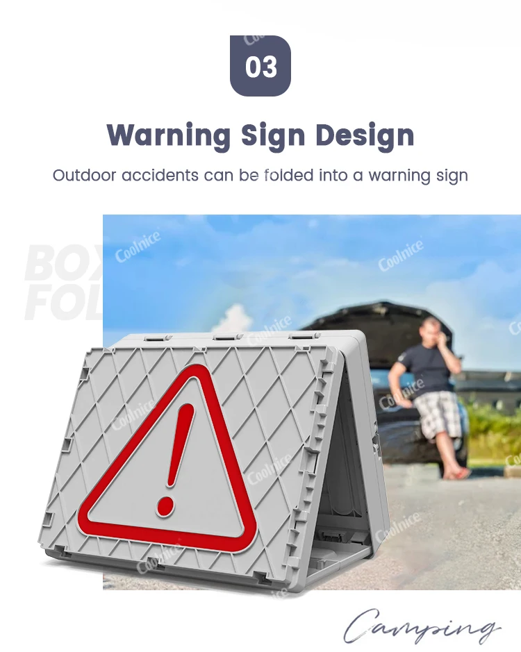 2023 Upgrade Space Saving Table Dining Eating Folding Storage Bins Car Camping Foldable Storage Box with Lid