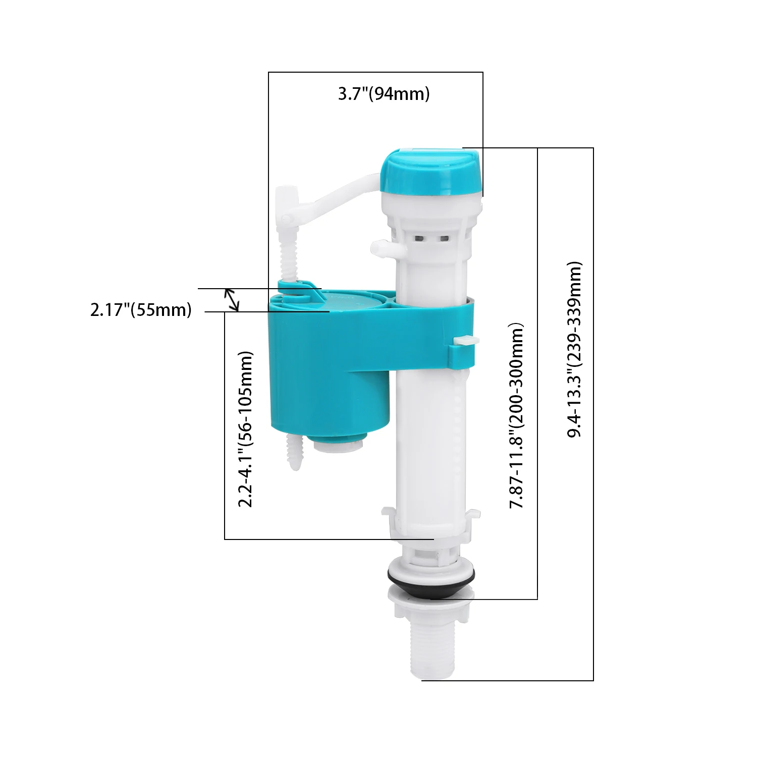 Toilet Water Tank Fittings Fill Valve Dual Flush Set Float Valve Universal Toilet Accessories for Replacement Parts