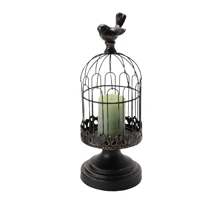 Bird Cage Rustic Metal Customized Nordic Home Decoration Luxury Candlestick Holder For Candles