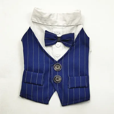 Wholesale cheap summer formal pet dog wedding clothes thin dog suit for small dogs cats in ceremony