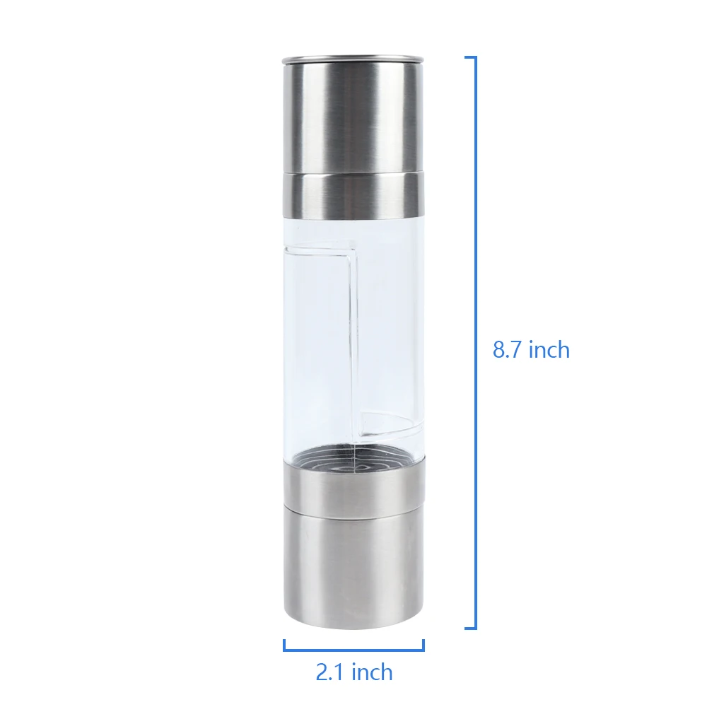 B02-0244 Hot Sell 2 in 1 Stainless Steel Salt and Pepper Mill Set Manual Salt and Pepper Grinder Set Spice Mill for Kitchen