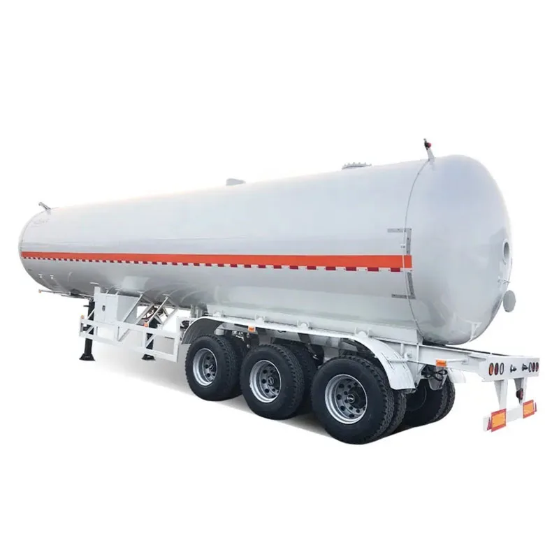 3 axles industrial gas feeder trailers lpg gas cylinder trailer transporter gas