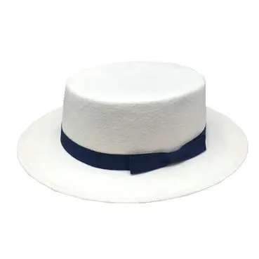 Factory Wholesale Pure Color Top Hat With Decoration Felt Hats Women Wide Brim