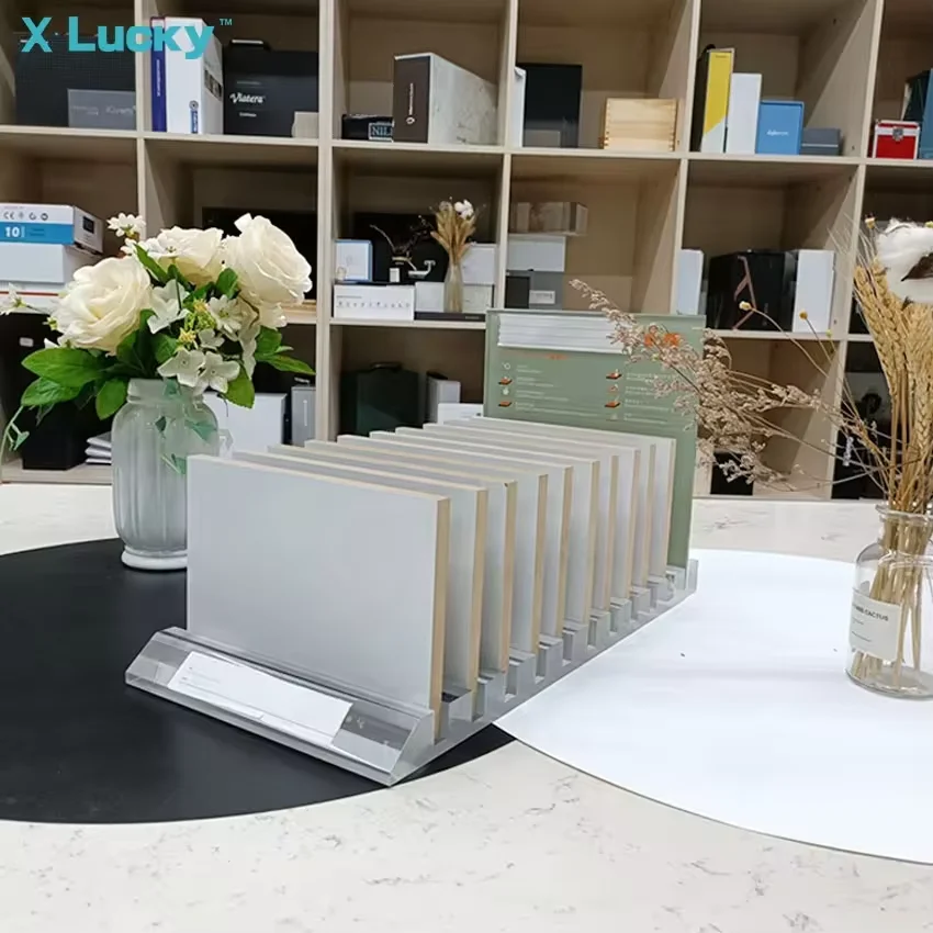 Hot selling table top display stand for small clear acrylic display rack table acrylic magazine display stand table