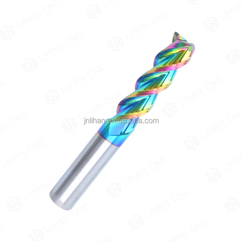 Single Flute Endmill High Precision Carbide Milling Cutter DLC Coating Solid Carbide Endmills Plastics For Aluminum