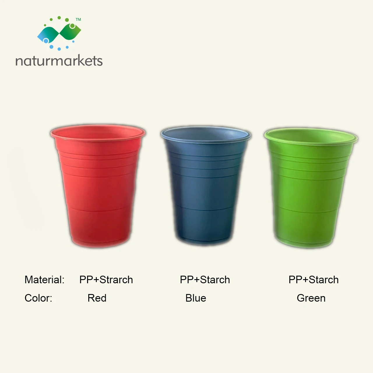 Custom 8oz Biodegradable Corn Starch Bio-Based Tableware Milkshake Deli Food Box Disposable Cups