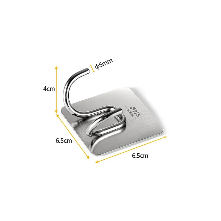 Adhesive Mini Stainless Steel Kitchen Hanger Bathroom Storage Hooks towel rack cookware Organizer Hooks for Hanging