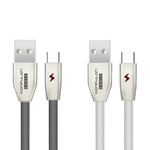  Konfulon быстрая зарядка 3 А USB-кабель со светодиодным индикатором для передачи данных мобильного