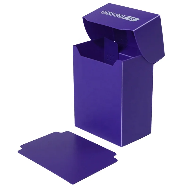 80+ Game Cards Plastic Deck Box Flip-open Design for Collectible Card Organizer in Bright Color trading card deck box