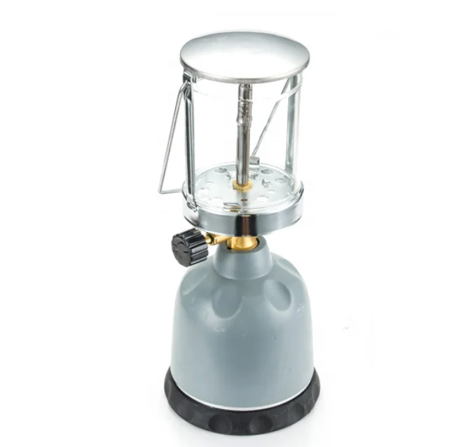 Camping Gas Lantern Portable Gas Lamp Hanging Glass Lamp Lightweight Camping Light for Hiking Picnic Outdoor