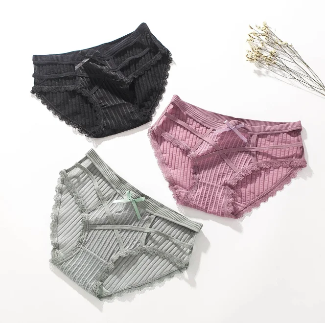 Sexy Panties Women Lace Low-rise Sexy Briefs Female Underwear Ladies Lingerie T-pants Cross Women G String Thong