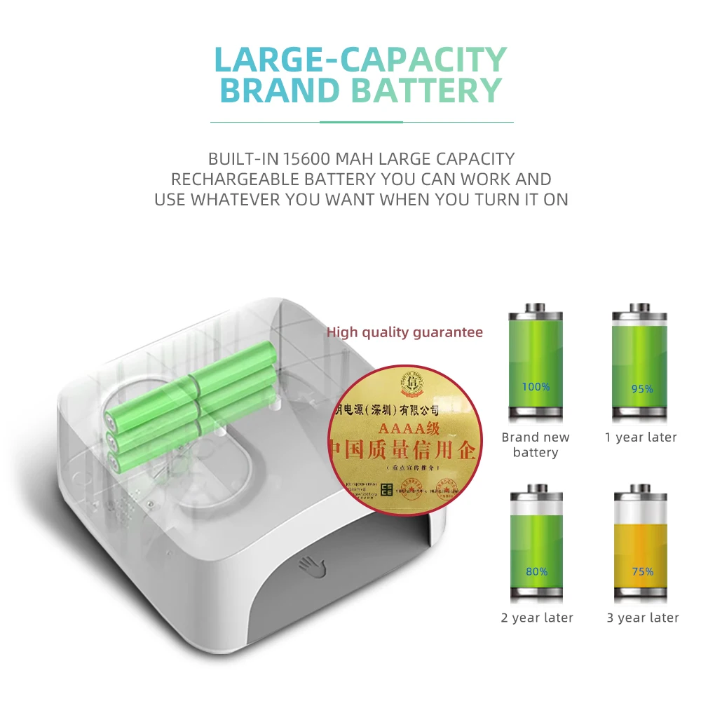 High Quality LCD Touch Screen Nail Machine 72W Large Capacity Rechargeable Nail Dryer