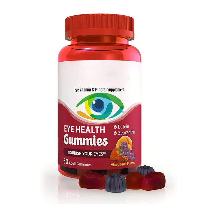 Factory Supplier Lutein Gummies Supports Eye Health And Brain Function 60 Gummies