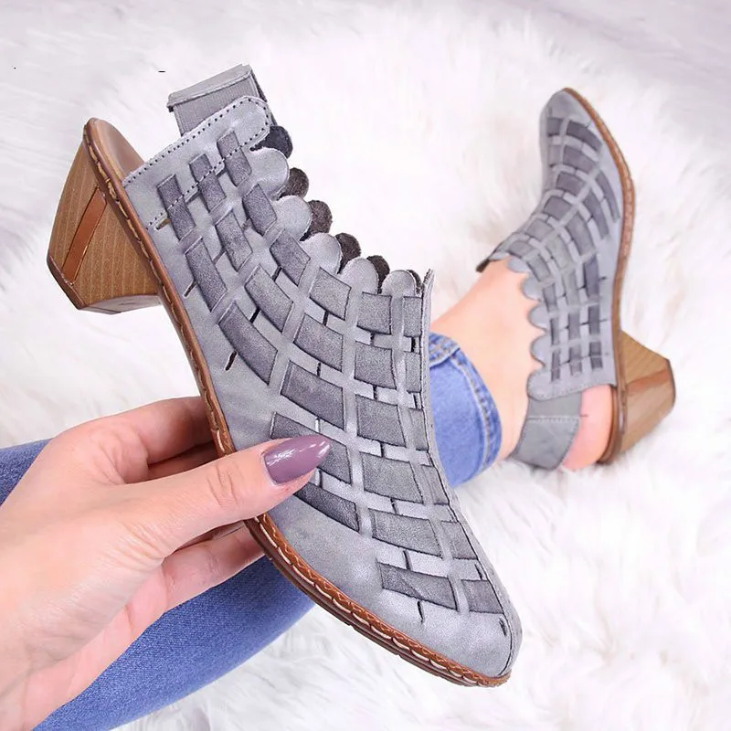 Women  Gladiator Summer Sandals Fashion Stitching Ladies Heel Sandals Female Casual Wedges Sandals Sandalias Mujer