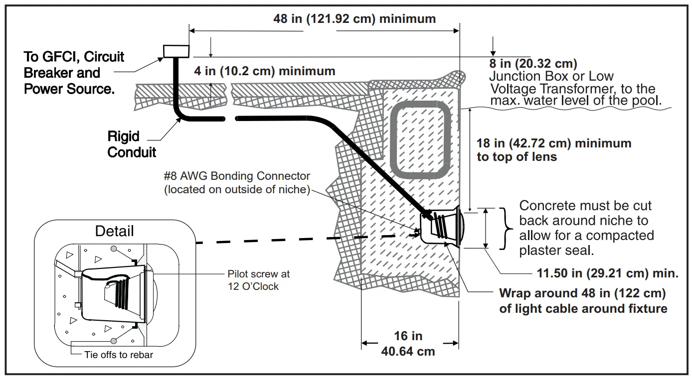 Refined Pool Light Replacement for WATERCOLORS LED RGBW POOL AND SPA LIGHTS 100FT 50FT 120V RGB Multi Color Changing Pool Light