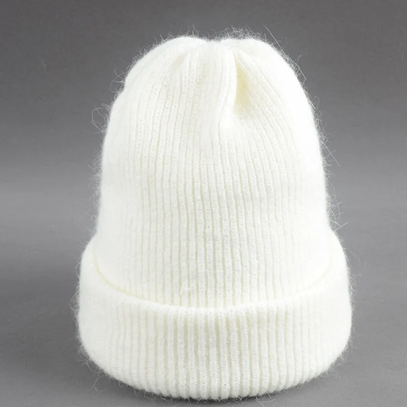 Rabbit Fur Warm Wool Hat for Children Autumn and Winter Retro Versatile Ear Protection Knitted Hat Han