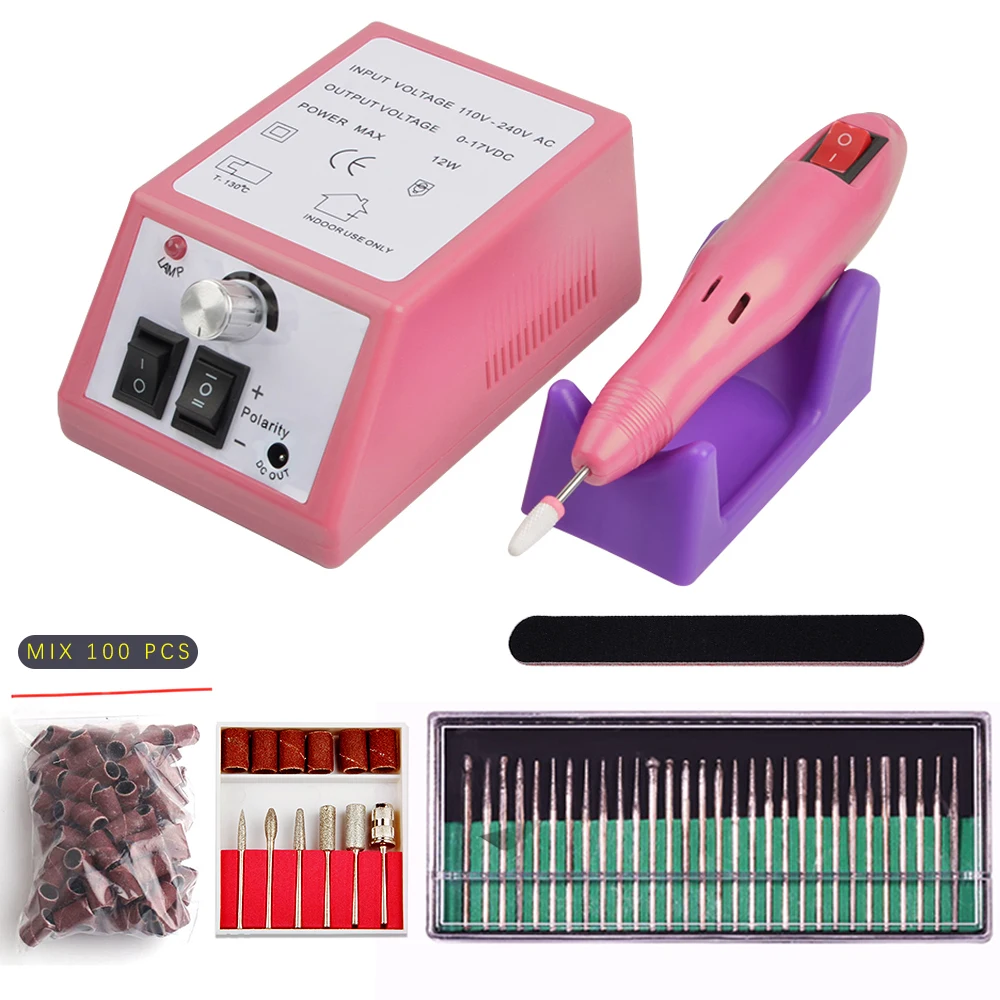 10-12W Manicure Machine 20000RPM Professional Nail Drill Electric Nail File with Speed Display Manicure Knife Pedicure Machine