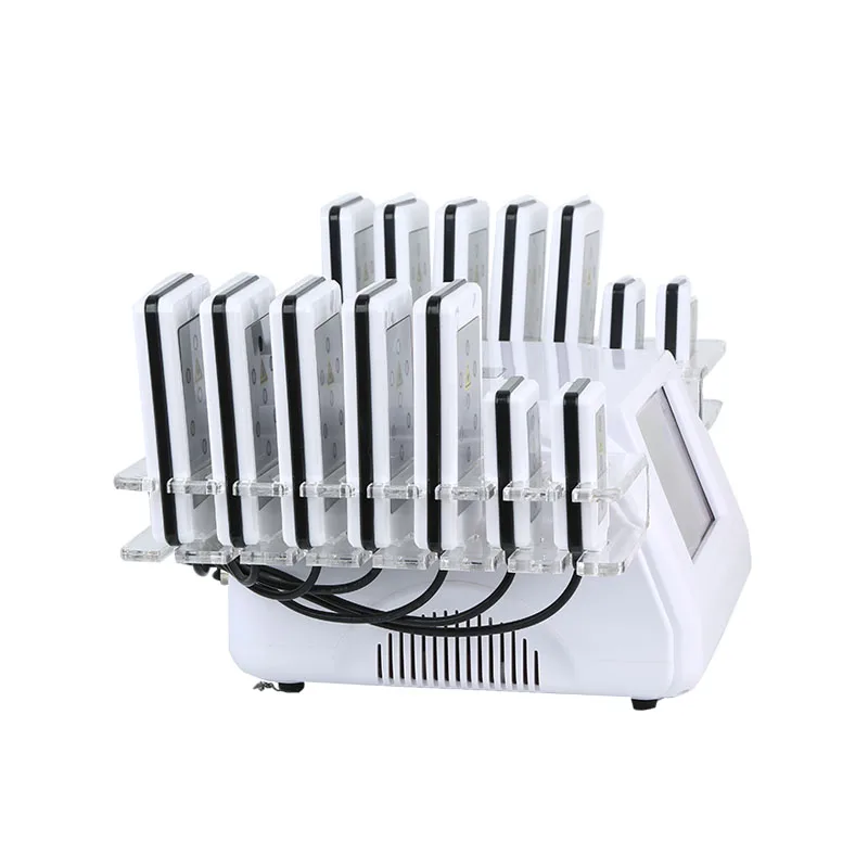Beauty device fat burning dissolution lipolaser slimming machine with 14 pads 650nm wavelength diode lipo laser slimming machine