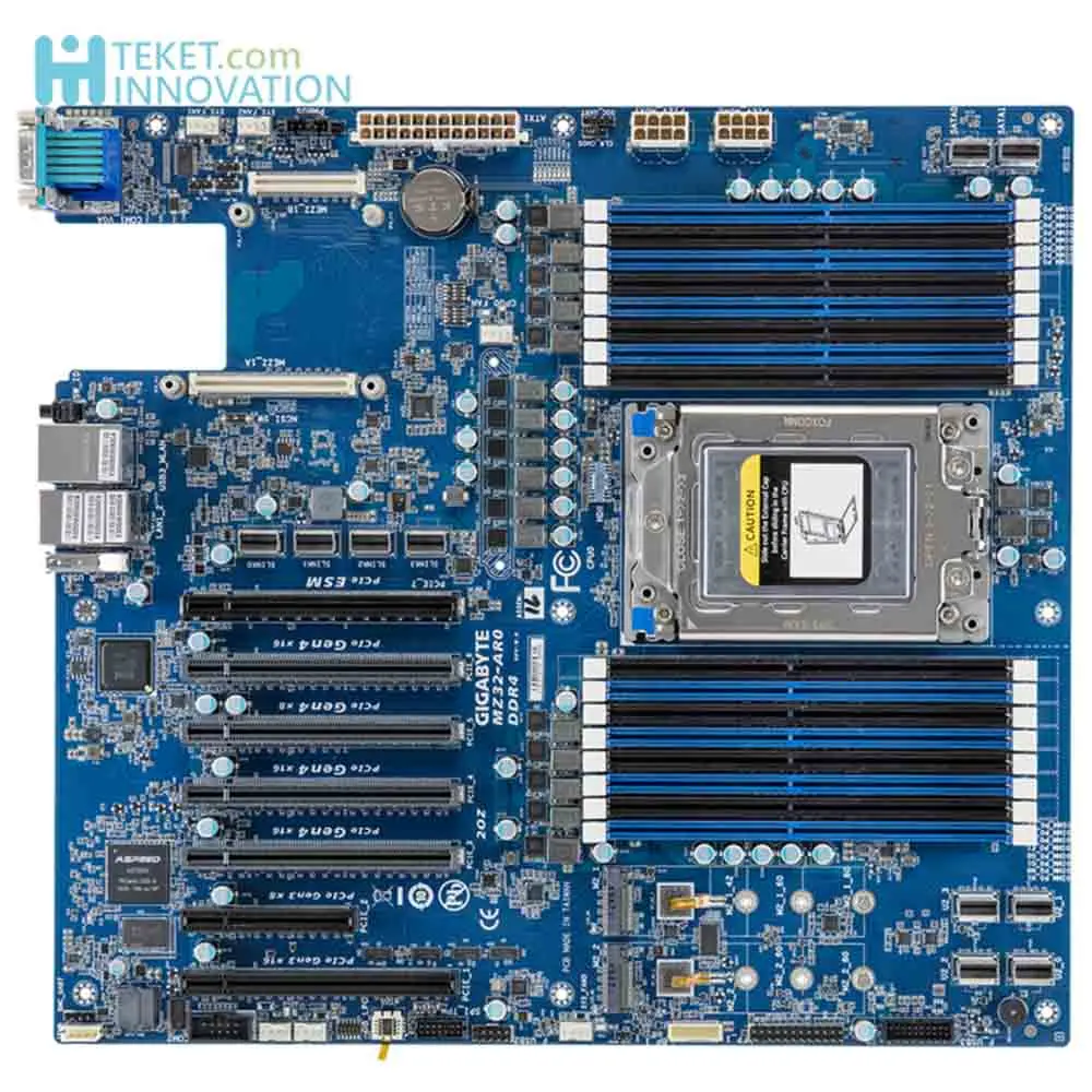 Для гигабайта MZ32-AR1 MZ32-AR0 AMD EPYC 7003 UP Серверная материнская плата 2x1 Гб/с LAN 6x SlimSAS Ultra-Fast/2x M.2 с PCIe Gen4 x4