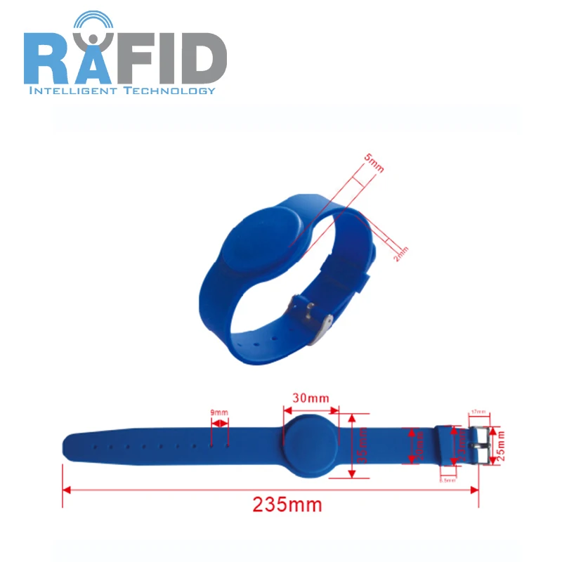 RAFID Children Tracking Wearing Soft Silicone RFID Wristband NFC Bracelet