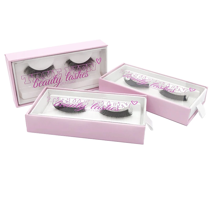 Private Label Lashes case Cardboard Magnetic Pink Paper Lash Boxes Custom Empty False Eyelash Boxes Packaging with Logo