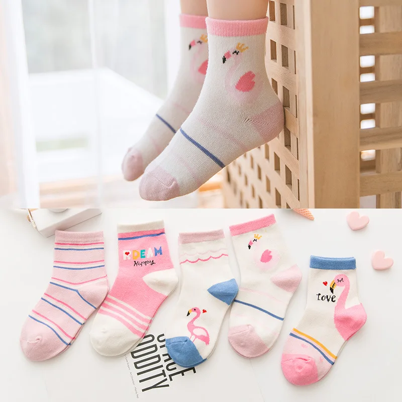Summer Fun Breathable Mesh Children Socks Custom Cartoon Cute And Childlike Crew Children Socks