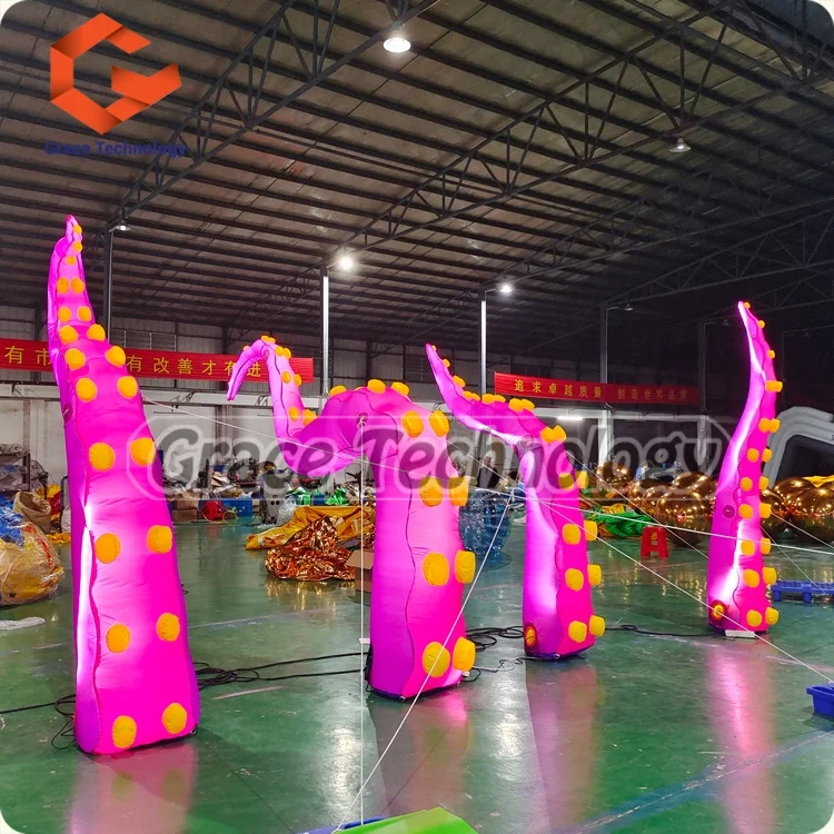 Outdoor inflatable jellyfish tentacle, giant inflatable octopus tentacle for event stage party decoration