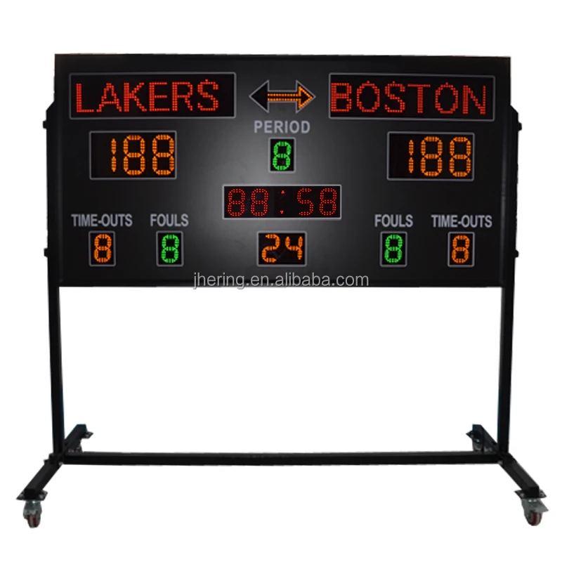 Jhering Electronic LED Digital Basketball and Volleyball Scoreboard Large Display Timer for Indoor Use