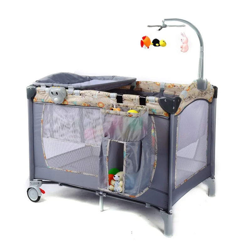 European Style Mini Toddler Girl Bed, Factory Best Selling Travel Baby Cot Beds/