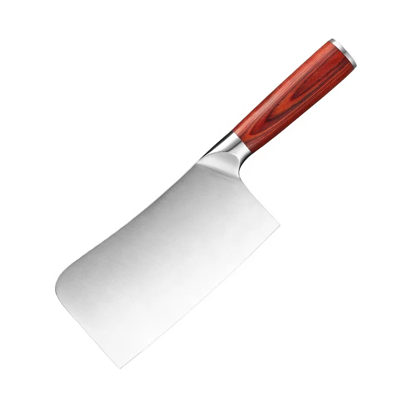 7 inch Forged Stainless Steel Butcher Chopper Knives with Pakkawood Handle Kitchen Chef Knife