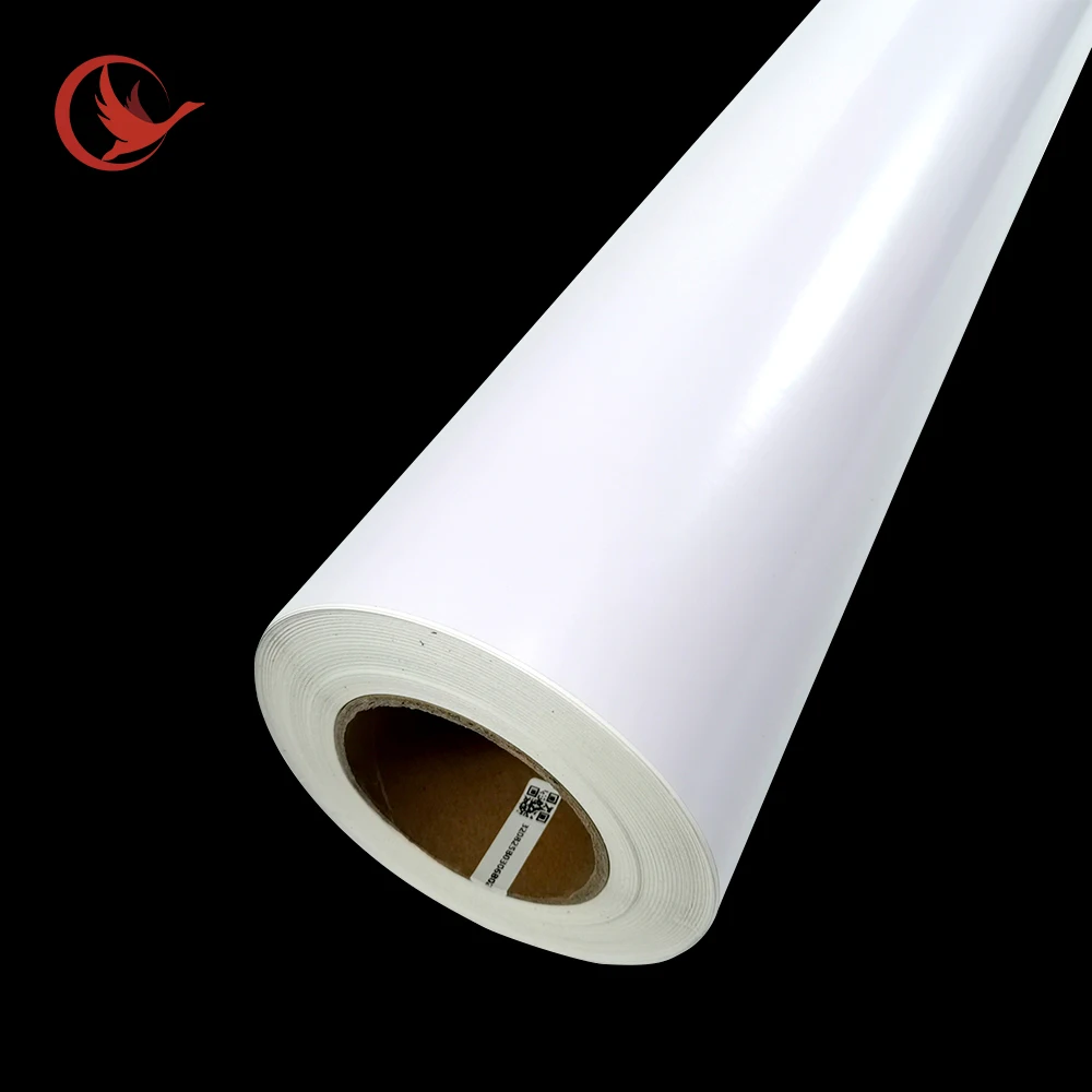 Manufacture Glossy Matt White Eco Solvent Printing PVC Roll Printable Adhesive Car Wrap Vinyl Sticker Roll Self Adhesive Vinyl