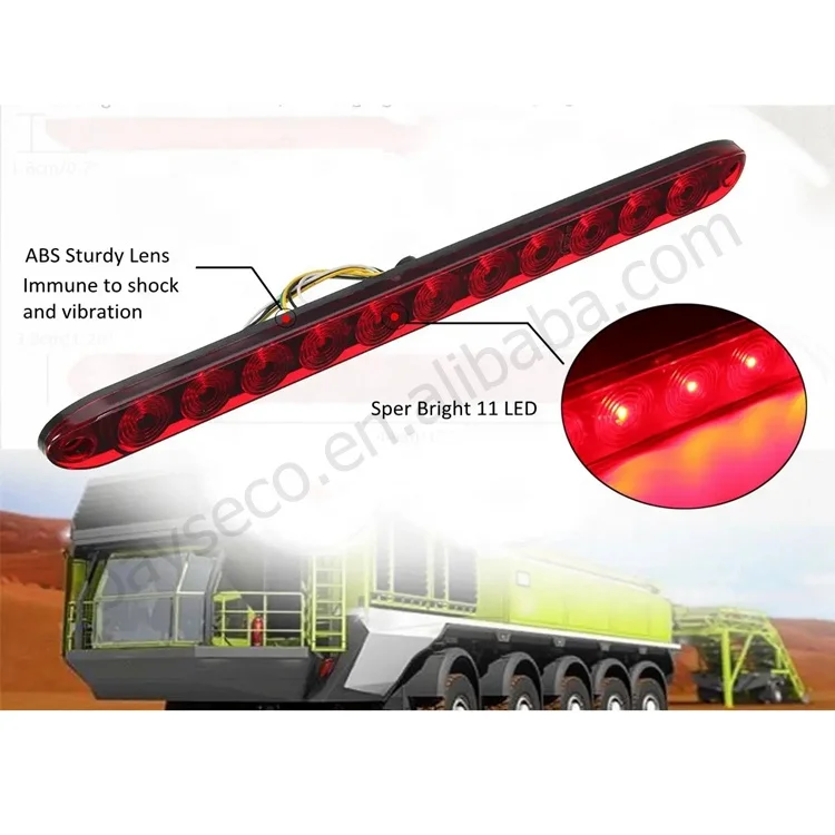 1*pcs HST-20410 16' inch 11 LED for Park Stop Turn signals Tail Brake warning Light DOT lamp Red Trailer Truck Light Bar